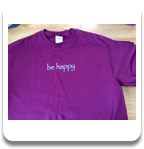 Burgandy Men's be happy t-shirt